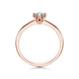 Pierścionek z diamentem różowe złoto